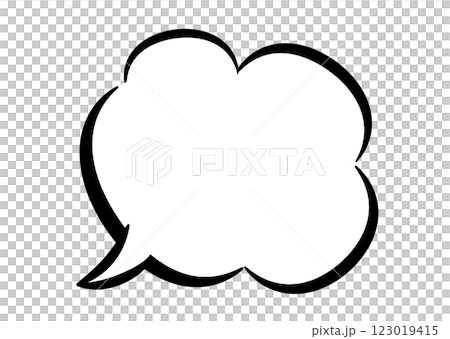 Speech bubble_simple fluffy cloud type_speech bubble left 2_white background Speech bubble_simple fluffy cloud type_speech bubble left 2_white background 123019415