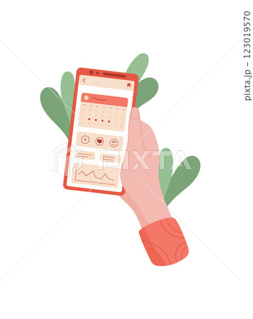 A hand holds a phone displaying a calendar app. A user interacts with the mobile application showing scheduled events. The technology features digital screen with various tools, professional format, A hand holds a phone displaying a calendar app. A user interacts with the mobile application showing scheduled events. The technology features digital screen with various tools, professional format, 123019570