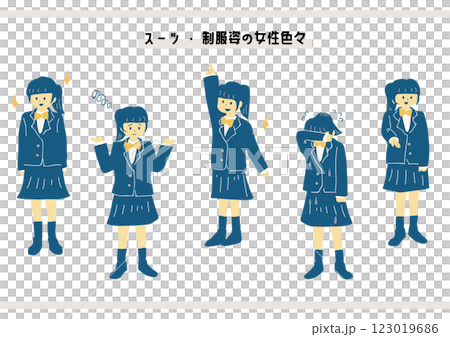制服和西裝女人的多種生活 制服和西裝女人的多種生活 123019686