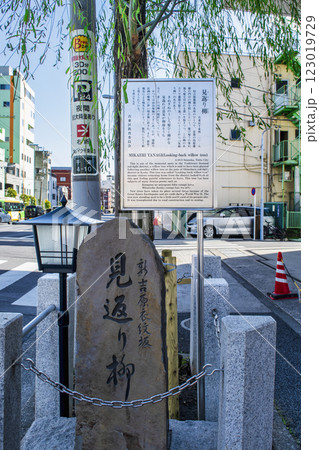 東京都台東区千束　仲之町通り　新吉原　見返り柳 123019729