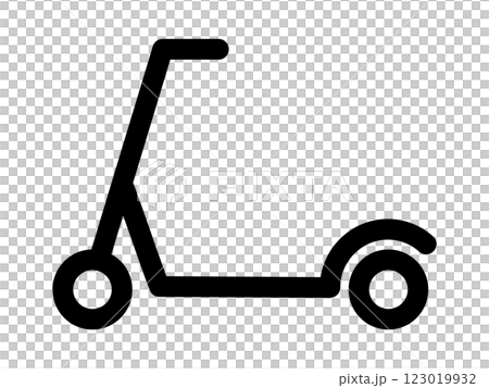 キックボードのアイコン（キックスケーターのマーク） 123019932