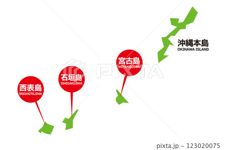 沖縄　離島の地図 123020075