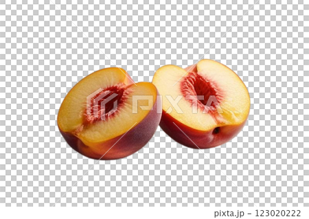 peach and split on transparency background PNG 123020222