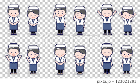 壽司廚師,男性和女性 01 壽司廚師,男性和女性 01 123021293