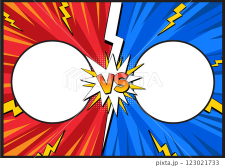 Dynamic Comic Style Versus Illustration 123021733