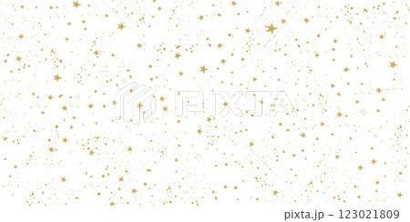 White festive background with stars, seamless pattern in boho style for tarot, astrology, zodiac signs. Vintage vector art, magic universe. 123021809