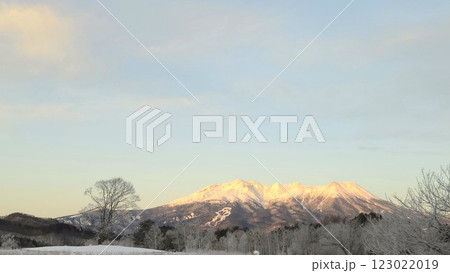 早朝・雪の御嶽山(御岳山) 早朝・雪の御嶽山(御岳山) 123022019
