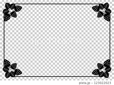 單色草莓剪影框架01 單色草莓剪影框架01 123022023