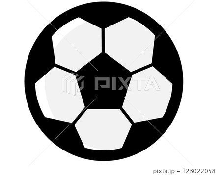 シンプルなサッカーボールのアイコン／ベクターイラスト素材（背景透明） 123022058
