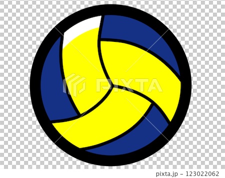 簡單的排球圖示/向量插圖素材(透明背景) 簡單的排球圖示/向量插圖素材(透明背景) 123022062