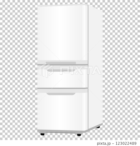 Simple three-door refrigerator illustration Simple three-door refrigerator illustration 123022489