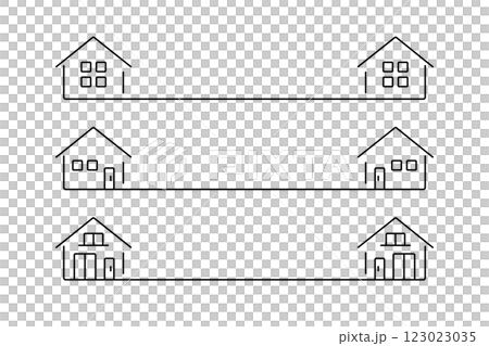 可用於裝飾房屋建築或住房諮詢會議標題的插圖資料 123023035