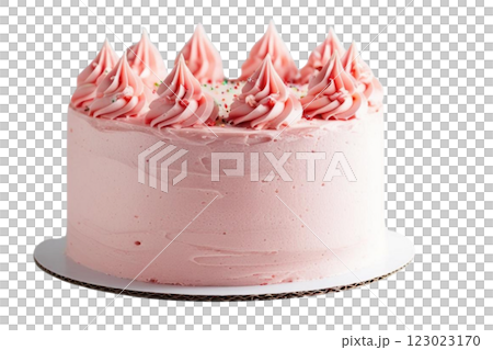 pink birthday cake on transparency background PNG pink birthday cake on transparency background PNG 123023170