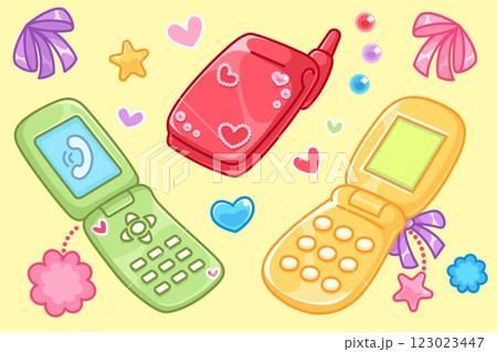 Y2k retro mobile phones set 123023447