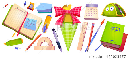 School supply collection with Schultute cone School supply collection with Schultute cone 123023477