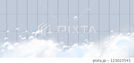 Bathroom wall with foam bubbles Bathroom wall with foam bubbles 123023543