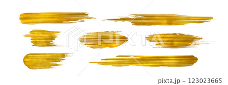 Gold foil brush strokes collection 123023665