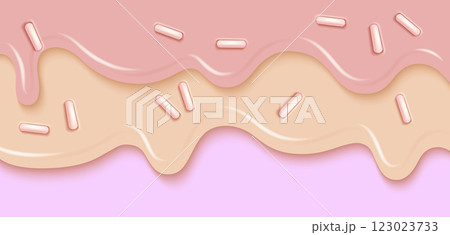 Candy drip pattern with melted glaze Candy drip pattern with melted glaze 123023733