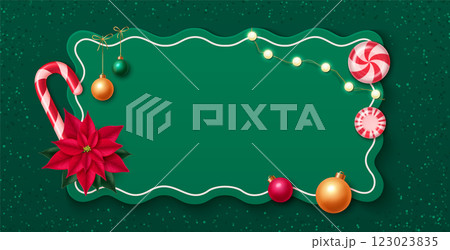 Merry Christmas decorative 3d frame 123023835