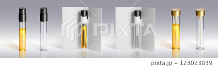 Glass perfume sample collection Glass perfume sample collection 123023839