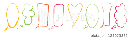 Crayon style speech bubble collection 123023883