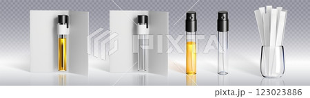 Perfume tester set with glass vials Perfume tester set with glass vials 123023886