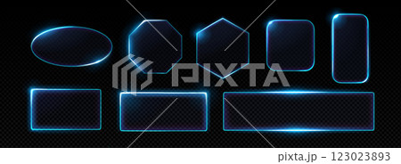 Neon glass frames collection Neon glass frames collection 123023893