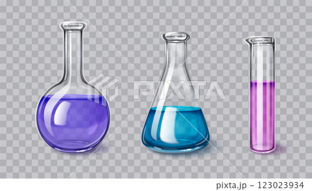 Chemistry laboratory glassware 3d set 123023934