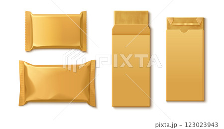 Chocolate bar mockup collection of golden package 123023943