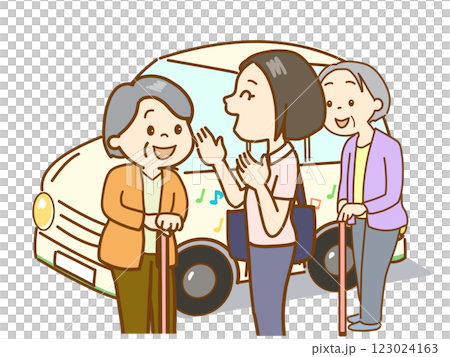 為老年人提供外出以及往返日托服務的交通服務。歡樂時光 123024163