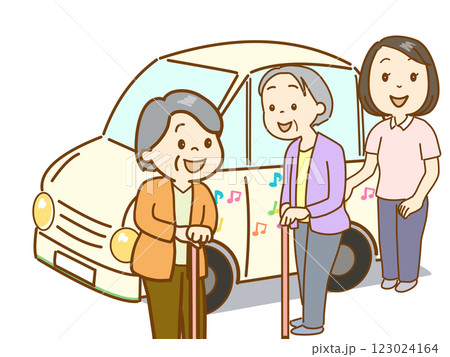 高齢者の送迎、外出、デイサービスの送迎をする。楽しい時間 123024164