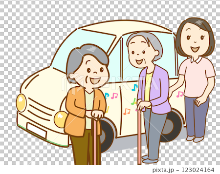 高齢者の送迎、外出、デイサービスの送迎をする。楽しい時間 123024164