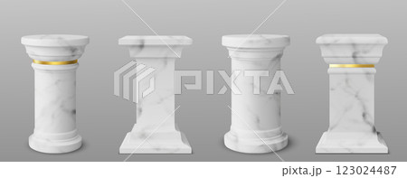 Collection of elegant marble podiums 123024487