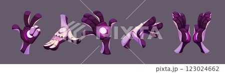 Bionic hand gestures set 123024662