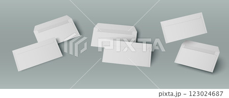 Empty white open and closed envelopes 123024687