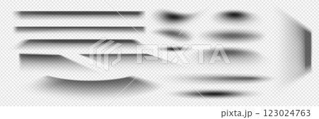 Transparent shadows of linear and curved shapes 123024763