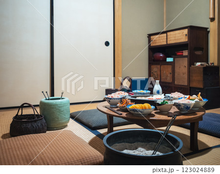 Japanese house traditional style tatami room interior Living lifestyle Japan  123024889