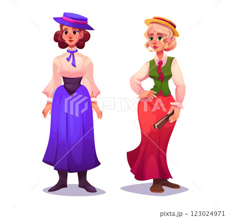 19th centure people and victorian woman fashion 123024971