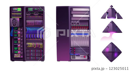 Data server rack for storage center vector icon 123025011