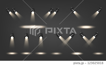 Professional stage spotlights with various beam 123025018