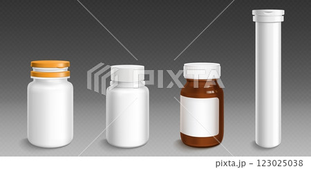 Medical containers mockup set. Medical containers mockup set. 123025038