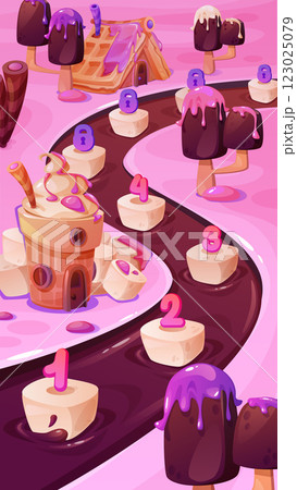 Candy land game level map. 123025079