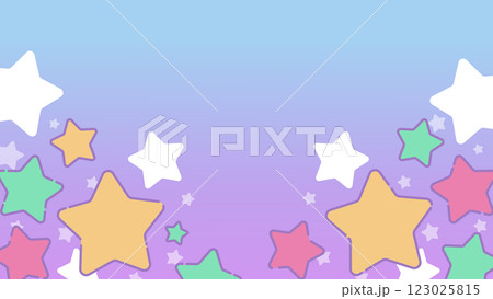 ポップ 星 背景【16:9素材シリーズ】 ポップ 星 背景【16:9素材シリーズ】 123025815
