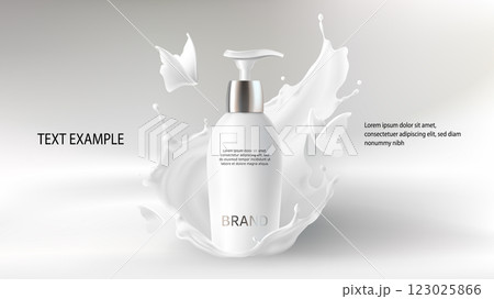 Cosmetic realistic vector background with cream Cosmetic realistic vector background with cream 123025866
