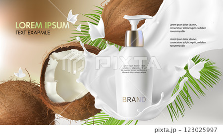 Concept poster for organic natural cream Concept poster for organic natural cream 123025997