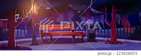 Nighttime park scene Nighttime park scene 123026055