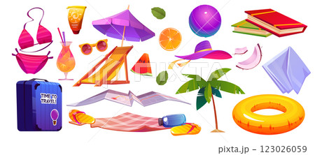 Summer beach vacation stuff 123026059