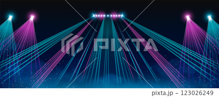 Stage lighting performance scene 123026249