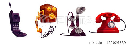 Phones evolution set isolated on white background 123026289