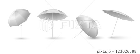 Beach umbrella mockups set Beach umbrella mockups set 123026399